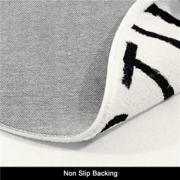 4ft Round Kids ABC Rug Alphabet Nursery Rug for Bedroom Non Slip, Milk White - Picture 5 of 7